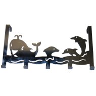 FOGASSOR 5 AKASZTÓS FÉM 320 X 115MM 129-5H-PC DELFINES,AJTÓRA AKASZTHAT