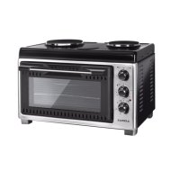 EZÜST MINIKONYHA LX13660, 2 LAPOS, INOX ELŐLAP, 2950W 40L