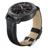 ET-YSA76MBEGWW Alligator Grain Leather Band - Black