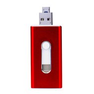 Quazar iStorer 64 GB külső memória iPhone-hoz és iPad-hez, piros