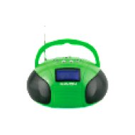 NPB100 mini hordozható rádió USB/SD/AUX csatlakozással (USB táp), zöld