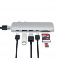 Satechi - Aluminium Type-C Pro Hub adapter - Ezüst