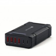 Satechi - 6-Port Multi-Port 60W-os USB asztali töltőállomás - Fekete
