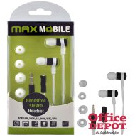 Max Mobile HANDSFREE KV-1959M 3,5mm fekete-fehér headset fülhallgató