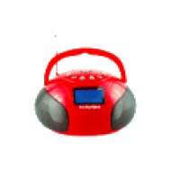 NPB100 mini hordozható rádió USB/SD/AUX csatlakozással (USB táp), piros