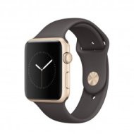 Apple Watch Series 1 - 42 mm-es, arany színű alumíniumtok kakaószínű sportszíjjal