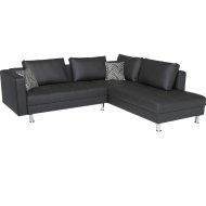 MESSINA MŰBŐR SAROKGARNITÚRA FEKETE FF.:140X210CM *KAP* Outlet