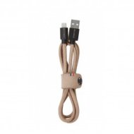 Decode - Leather Lightning USB kábel (1,2m) - Rózsaszín