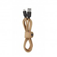 Decode - Leather Lightning USB kábel (1,2m) - Világosbarna