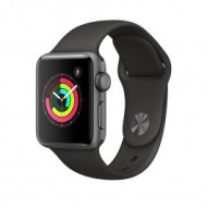 Apple Watch Series 3 - 38 mm-es, Asztroszürke alumíniumtok szürke sportszíjjal