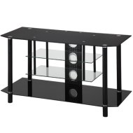 TV ÁLLVÁNY FEKETE+VÍZTISZTA ÜVEG 105X45X58CM Outlet
