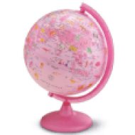 Földgömb 25cm PINK ZOO, állatvilág tematikával - világító