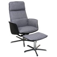 DÖNTHETŐ FOTEL LÁBTARTÓVAL SZÜRKE 67X100-91X80-106CM Outlet