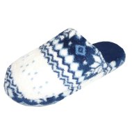 NŐI HÁZIPAPUCS HÓPELYHES, 36-41-IG, KÉK-BORDÓ, TEXTIL