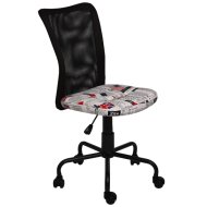 IRODAI FORGÓSZÉK 43X93-103X54CM FEKETE/MINTÁS ÜLŐFELÜLET (100KG) Outlet