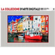 KOPPENHÁGAI ÖBÖL FALIKÉP 60X40 CM VÁROSKÉPEK SOROZAT DIGITÁLIS NYOMAT