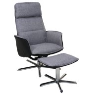 DÖNTHETŐ FOTEL LÁBTARTÓVAL SZÜRKE 67X100-91X80-106CM Outlet