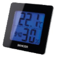 SWS 1500 B Órás hőmérő, Fekete, Kék LCD kijelzővel