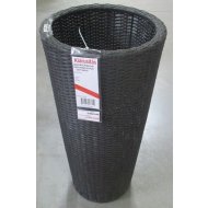 VIRÁGTARTÓ MŰRATTAN FEKETE KEREK 40X75CM *SZETT 280751* Outlet