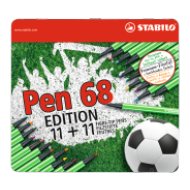 Stabilo Pen 68 World Cup 11+11 filctoll készlet fémdobozos