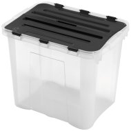 DRAGONBOX TÁROLÓ DOBOZ 30L-ES 42X31X34CM, SZÉTNYITHATÓ FEDELES