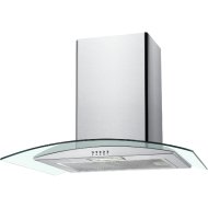 KÜRTŐS PÁRAELSZÍVÓ 60CM INOX 67W 1 MOTOROS 300M3/H TEMPERÁLT ÜVEG