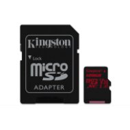 Kingston 128GB microSD CanvasR U3 memória kártya adapterrel
