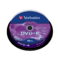 DVD+R lemez 4,7 GB 16x, 10db hengeren AZO