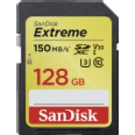 SDXC Extreme kártya 128GB, 150MB/s V30 UHS-I U3