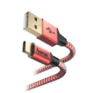178296 Adatkábel USB Type-C   Reflective   1,5M, Piros