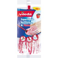 VILEDA SUPERMOCIO UTÁNTÖLTŐ PIROS-FEHÉR MICROFIBER&amp;POWER
