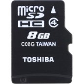 microSDHC 8GB kártya Class4 + adapter