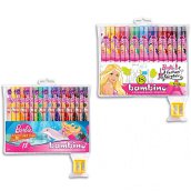 Barbie mintás színes ceruza szett faragóval 18db