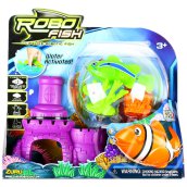 RoboFish elemes robothal - zöld hal lila várral