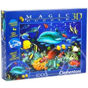 Clementoni 1000 darabos delfin zátony 3D puzzle szemüveggel