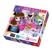 Littlest PetShop: 80 darabos puzzle mobilos alkalmazásokkal - Ajándék Disney hercegnők puzzle