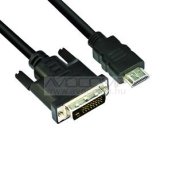 VCOM KÁBEL HDMI-DVI 3M (HDMI M--DVI24+1M 1080P)