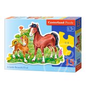 Ló és csikója 15 darabos sziluett puzzle