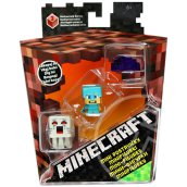 Minecraft: Alvilágkő sorozat 3 darabos mini figura szett - lila, kék, fehér