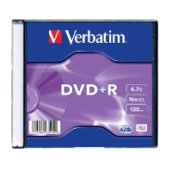 DVD+R lemez 4,7 GB 16x, vékony tok AZO