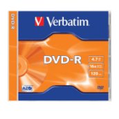 DVD-R lemez 4,7 GB 16x, normál tok AZO