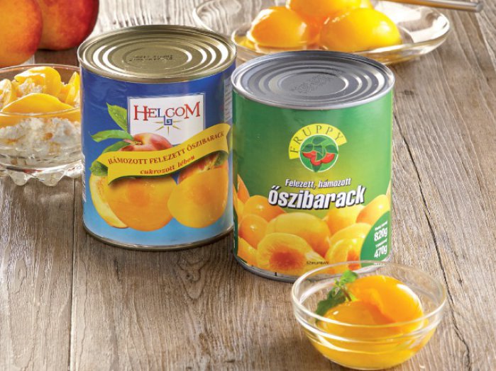 Fruppy vagy Helcom felezett őszibarackbefőtt