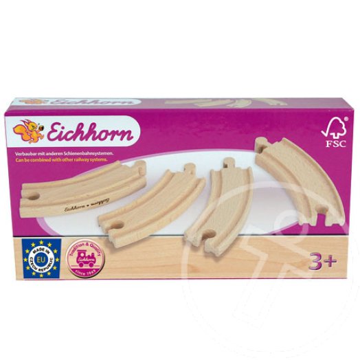 Eichhorn rövid kanyarodó sínek - 4 db