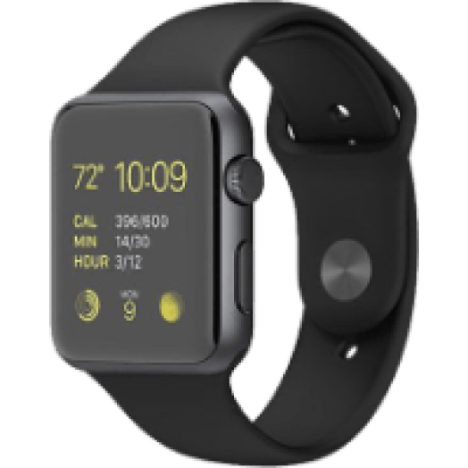 Watch Sport 42 mm-es, asztroszürke színű alumíniumtok fekete sportszíjjal (mj3t2hc/a)
