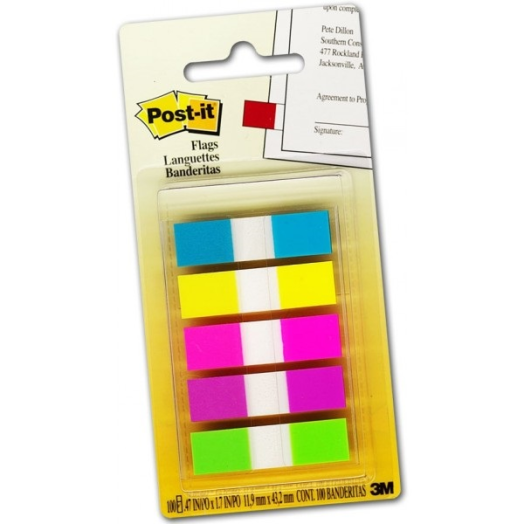 Post-it index 683-5CB 12x44mm 20címke 5db