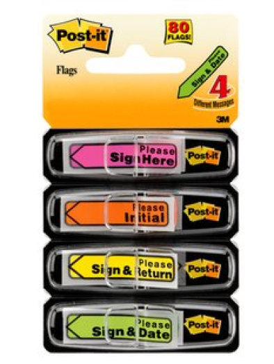 Post-it öntapadó jelölőnyíl 11,9x43,2 mm 4x24 db