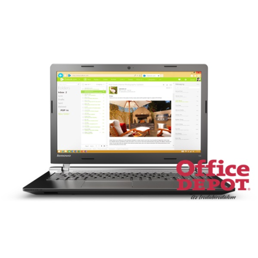 LENOVO 100 80QQ00FDHV 15,6"/Intel Core i3-5005U/4GB/128GB SSD/DVD író/fekete/Win10 notebook
