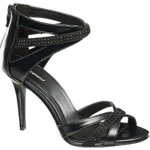 Tűsarkú peep toe szandál