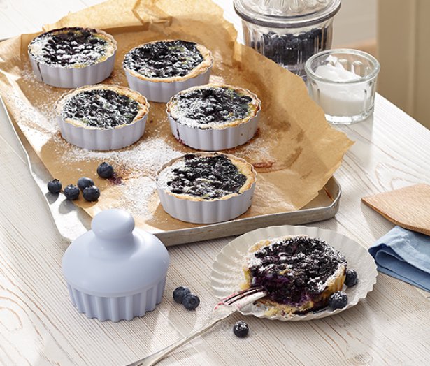 6 tartelette sütőforma szettben