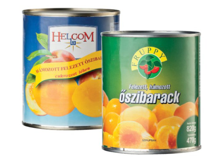 Fruppy vagy Helcom felezett őszibarackbefőtt